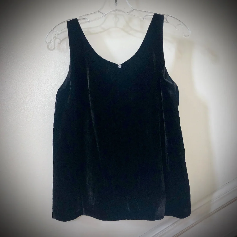 J. Crew NWT Black Velvet Tank, Sizes 4 or 6
